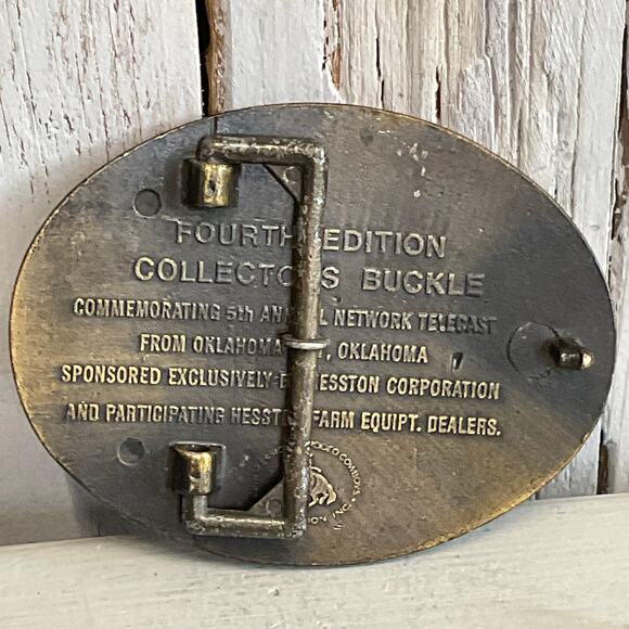 1978 National Finals Rodeo Hesston Belt Buckle 4th Edition Oklahoma City OK - Picture 5 of 7